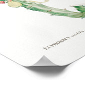 Vintage Kakteen/Sukkulente Illustration Poster (Ecke)