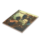 Vintage Kaktus-Blume der Südwestwüste Fliese (Seite)