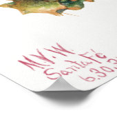 Vintage Kaktus-Illustration Poster (Ecke)