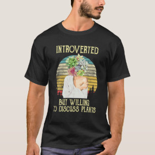 Vintage-Kaktus introvertierte Sukkulenten-Dame, Lu T-Shirt