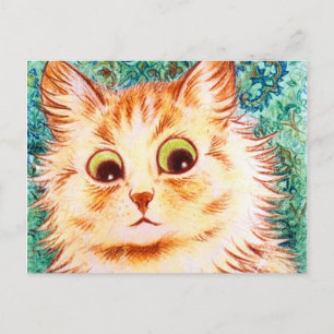 Vintage Kaleidoskop-Katze von Louis Wain Postkarte