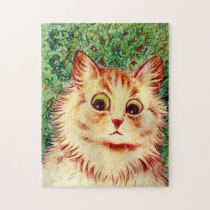 Vintage Kaleidoskop-Katze von Louis Wain Puzzle