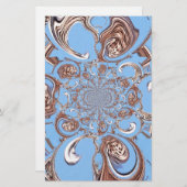 Vintage Kaleidoskop-Kunstdruckkunst Briefpapier (Vorne/Hinten)