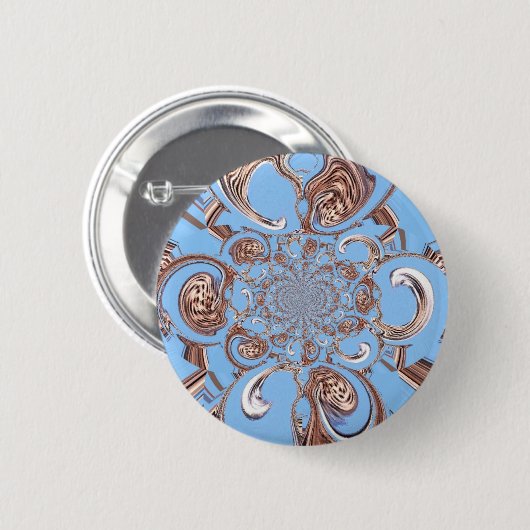 Vintage Kaleidoskop-Kunstdruckkunst Button (Vorne & Hinten)