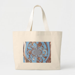 Vintage Kaleidoskop-Kunstdruckkunst Jumbo Stoffbeutel