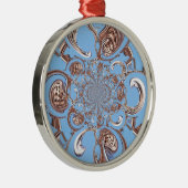 Vintage Kaleidoskop-Kunstdruckkunst Ornament Aus Metall (Rechts)