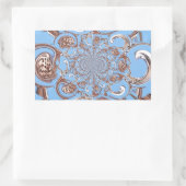 Vintage Kaleidoskop-Kunstdruckkunst Rechteckiger Aufkleber (Tasche)