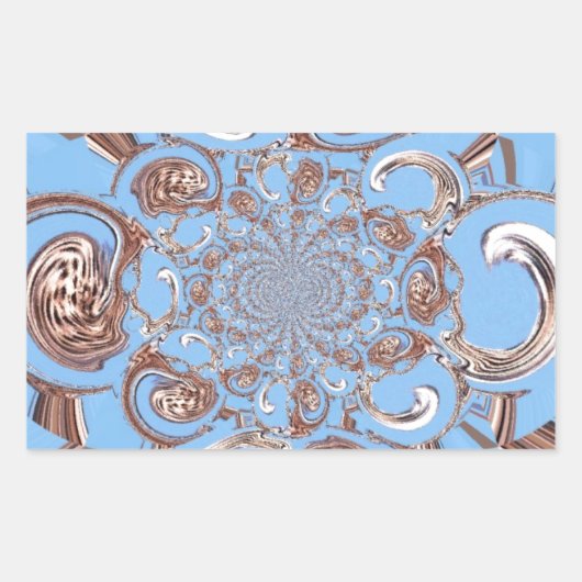 Vintage Kaleidoskop-Kunstdruckkunst Rechteckiger Aufkleber (Vorderseite)