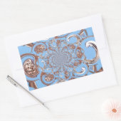 Vintage Kaleidoskop-Kunstdruckkunst Rechteckiger Aufkleber (Umschlag)