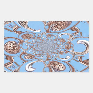 Vintage Kaleidoskop-Kunstdruckkunst Rechteckiger Aufkleber