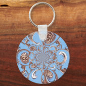 Vintage Kaleidoskop-Kunstdruckkunst Schlüsselanhänger (Vorderseite)