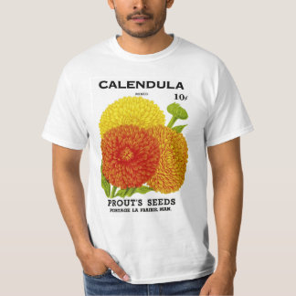 Vintage Kalendula-Saatpackung T-Shirt