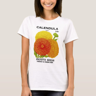 Vintage Kalendula-Saatpackung T-Shirt