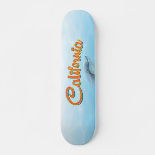 Vintage-Kalifornien-Delfin-Reiseposter Skateboard