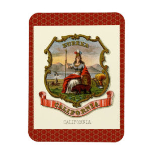 Vintage Kalifornien Wappen Magnet