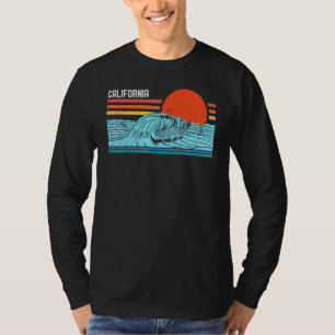 Vintage Kalifornien Welle Surf Retro Strand Surfen T-Shirt