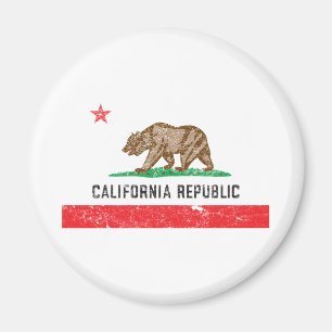 Vintage kalifornische Flagge Magnet