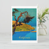 Vintage kalifornische Küstenreise Feiertagskarte (Stehend Vorderseite)