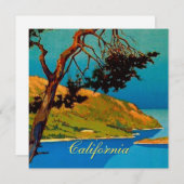 Vintage kalifornische Küstenreise Feiertagskarte (Vorne/Hinten)