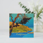 Vintage kalifornische Küstenreise Feiertagskarte (Stehend Vorderseite)