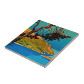 Vintage kalifornische Küstenreise Fliese (Seite)