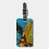 Vintage kalifornische Küstenreise Gepäckanhänger (Vorderseite vertikal)