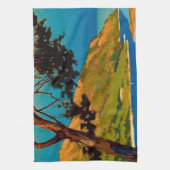 Vintage kalifornische Küstenreise Küchentuch (Vertikal)