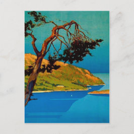 Vintage kalifornische Küstenreise Postkarte