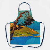 Vintage kalifornische Küstenreise Schürze (Vorderseite)