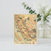 Vintage kalifornische Postkarte (Stehend Vorderseite)