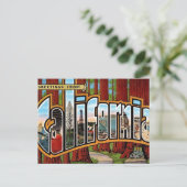 Vintage kalifornische Redwoods Postkarte (Stehend Vorderseite)