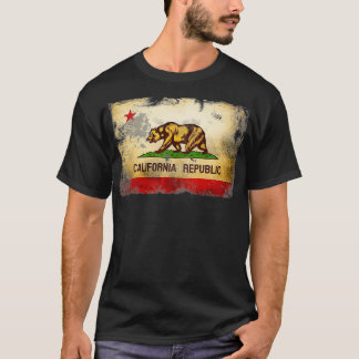 Vintage kalifornische Staatsflagge Coole Cali-Flag T-Shirt