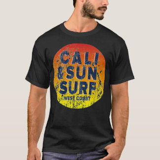 Vintage kalifornische Westküste Surfen und Sonne T-Shirt