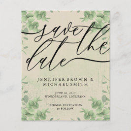 Vintage Kalligrafie Eukalyptus-Haushalt Flyer