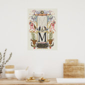 Vintage Kalligrafie Poster (Küche)