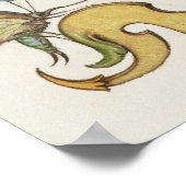 Vintage Kalligrafie Poster (Ecke)