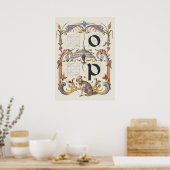 Vintage Kalligrafie Poster (Küche)