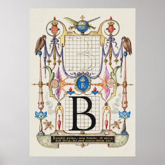 Vintage Kalligrafie Poster (Vorne)
