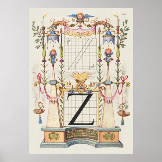 Vintage Kalligrafie Poster (Vorne)