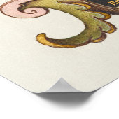 Vintage Kalligrafie Poster (Ecke)