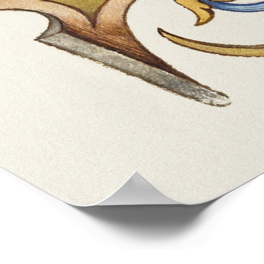 Vintage Kalligrafie Poster (Ecke)