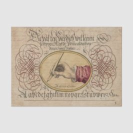 Vintage Kalligrafie Seidenpapier