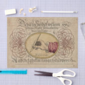 Vintage Kalligrafie Seidenpapier (Handwerk)