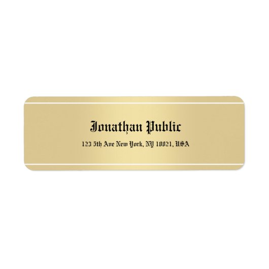 Vintage Kalligrafie Text Gold Template Classic (Vorne)