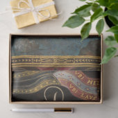 Vintage Kalligrafie und Landschaft Ephemera Dekoup Seidenpapier (Geschenk)