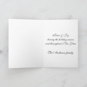 Vintage Kalligraphie: botanischer Kranz Feiertagskarte (Innenseite)