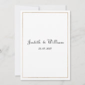 Vintage Kalligraphie UAWG Invitat Einladung (Rückseite)