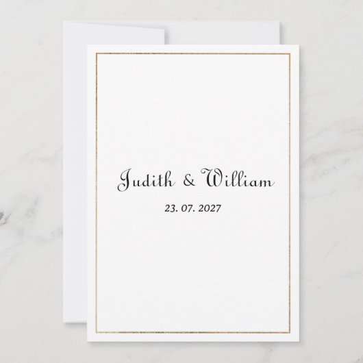 Vintage Kalligraphie UAWG Invitat Einladung (Rückseite)