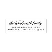 Vintage kalligraphische Rücksendeadresse Permastempel (Design)