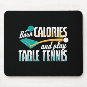 Vintage Kalorien verbrennen und Tischtennis Ping P Mousepad